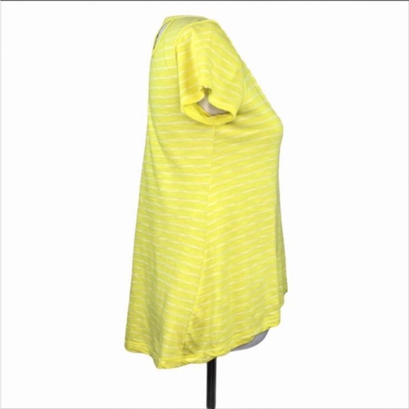 Anthropologie Left of Center Cutout Back Short Sleeve Tee Shirt Top Yellow XS - Picture 4 of 13